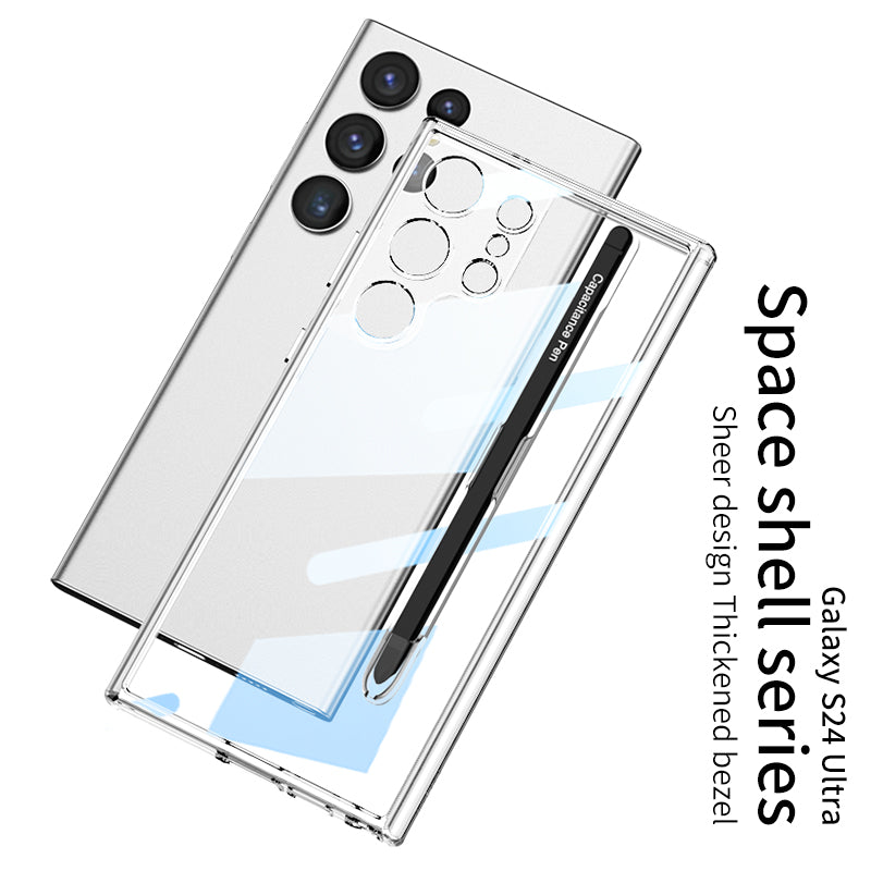 Transparent Protective Phone Case With Pen Box & Stylus For Samsung Galaxy S24 Ultra Plus
