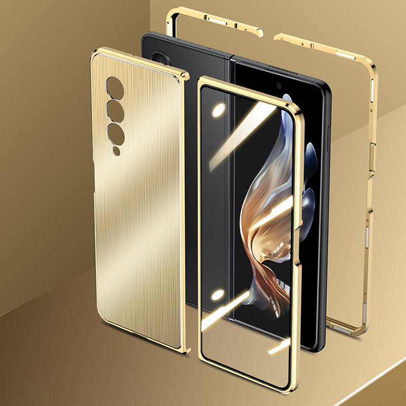 Samsung Galaxy Z Fold 3 Magnetic Brushed Metal Anti-fall Protective Cover - {{ shop_name}} Varyfun