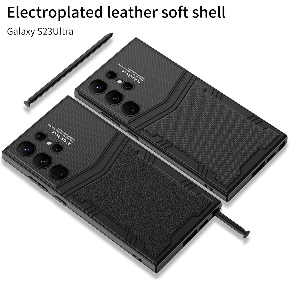Electroplated Leather Phone Case For Samsung Galaxy S23 Ultra Plus - {{ shop_name}} varyfun