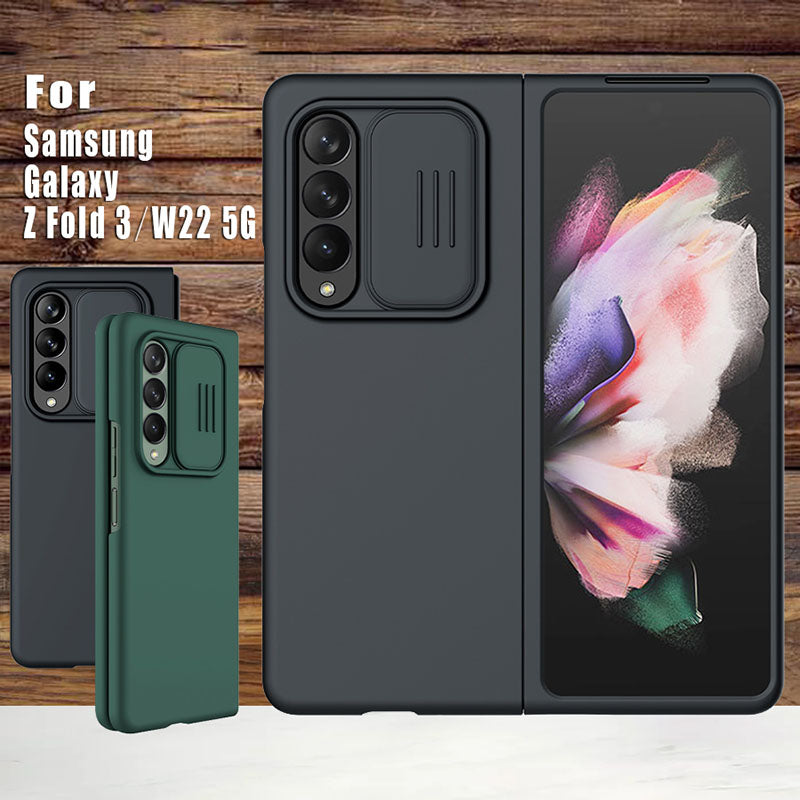 Luxury Camera Camshield Slide Silky Silicone Protective Cover For Samsung Galaxy Z Fold 3 5G - {{ shop_name}} varyfun