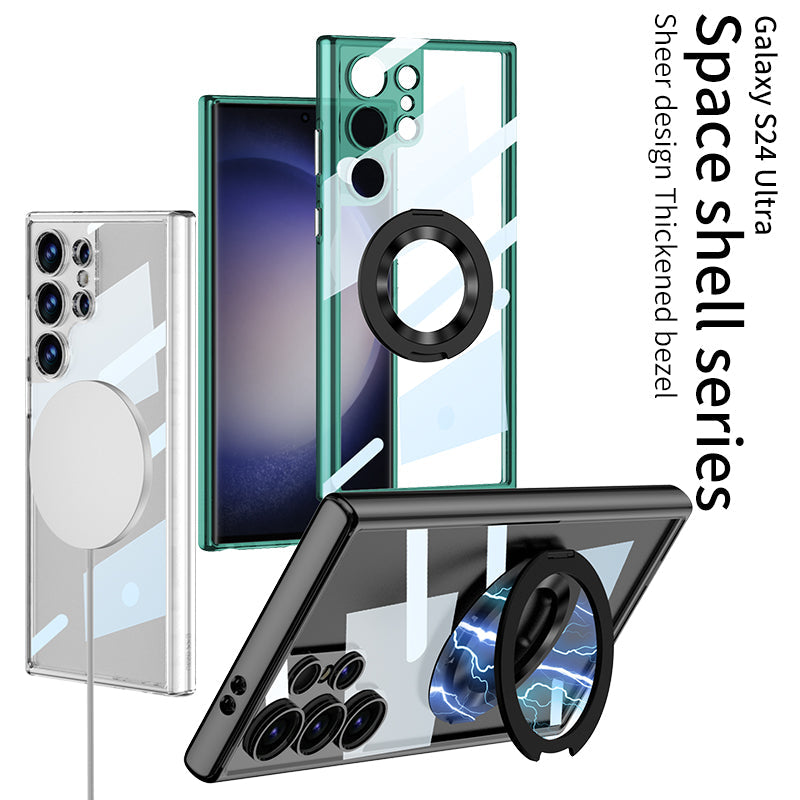 Magnetic Bracket Protective Phone Case For Samsung Galaxy S24 S23 Ultra Plus