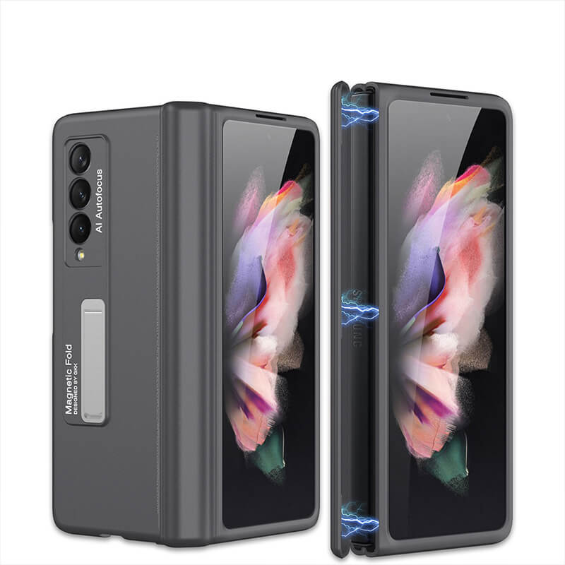 2022 Magnetic Frame Plastic Stand All-included Case For Samsung Galaxy Z Fold 3 5G - {{ shop_name}} varyfun
