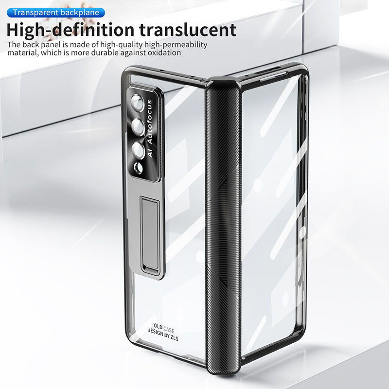 Luxury Magnetic Hinge Transparent Case For Samsung Galaxy Z Fold4 Fold3 5G - varyfun.com