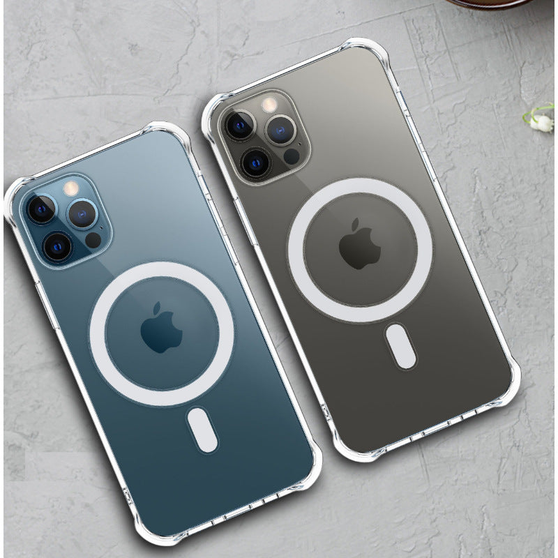 2021 Magsafe Transparent Wireless Charging Magnetic Silicone Protective Case For iPhone - {{ shop_name}} varyfun