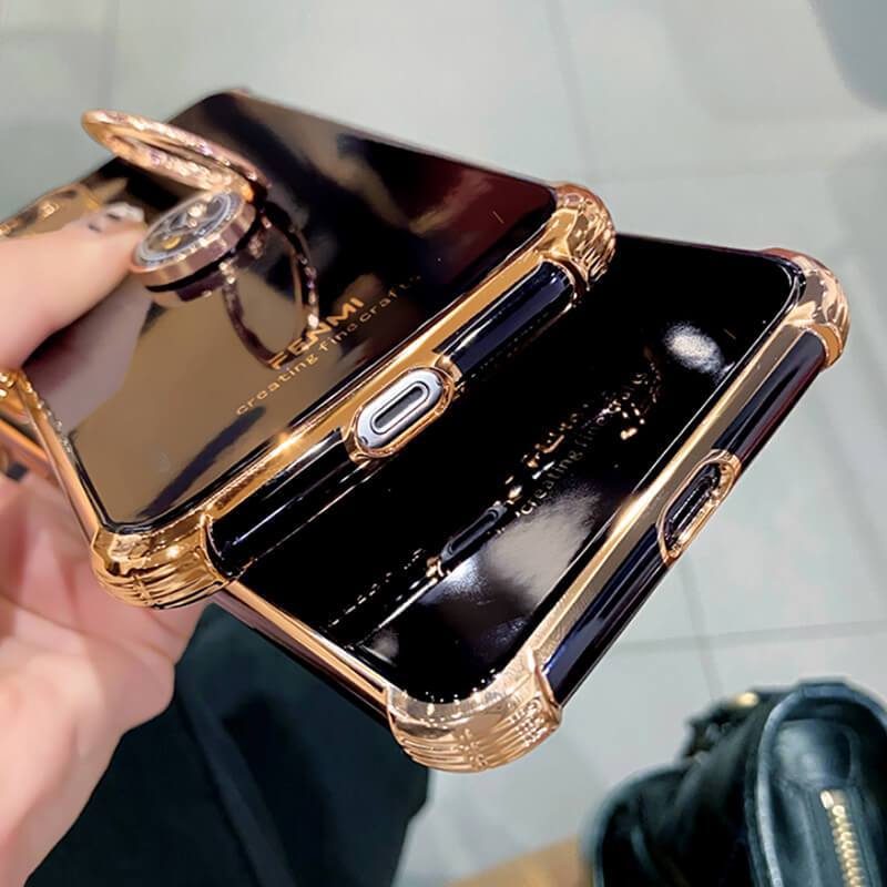 Luxury Electroplated Gold Plating Glitter Case with Ring Holder For iPhone 12Pro MAX 11 Pro XS MAX XR 7 8 Plus - {{ shop_name}} varyfun