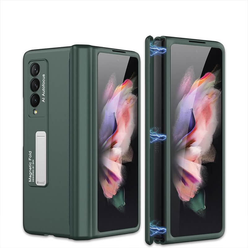 2022 Magnetic Frame Plastic Stand All-included Case For Samsung Galaxy Z Fold 3 5G - {{ shop_name}} varyfun