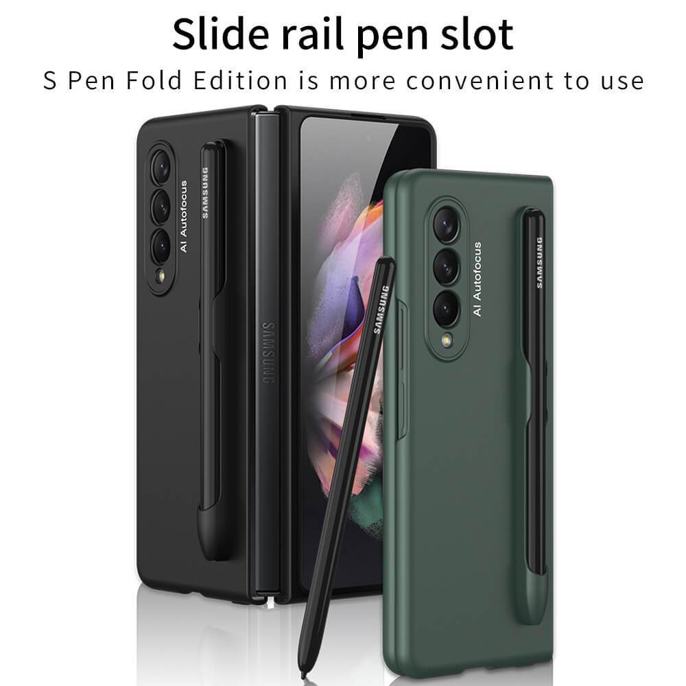 Ultra-thin Pen Slot Business Case for Samsung Galaxy Z Fold 3 5G - {{ shop_name}} varyfun
