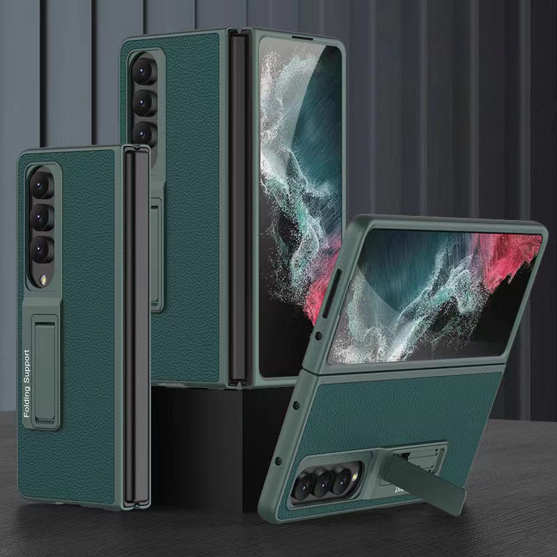 Samsung Galaxy Z Fold 4 5G Luxury Leather Magnetic Stand All-inclusive Drop-resistant Protective Cover - {{ shop_name}} varyfun