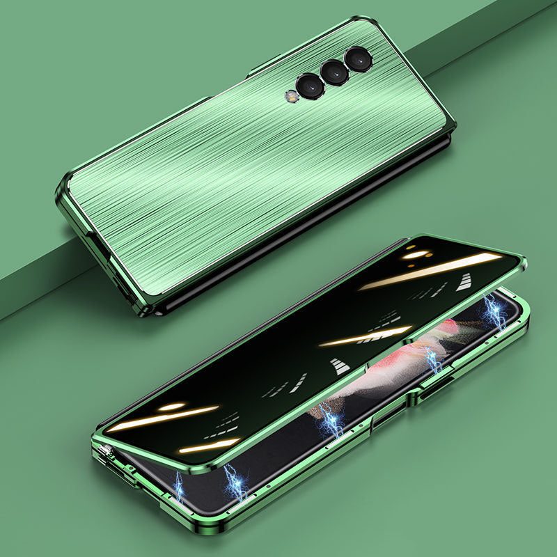 Samsung Galaxy Z Fold 3 Magnetic Brushed Metal Anti-fall Protective Cover - {{ shop_name}} Varyfun