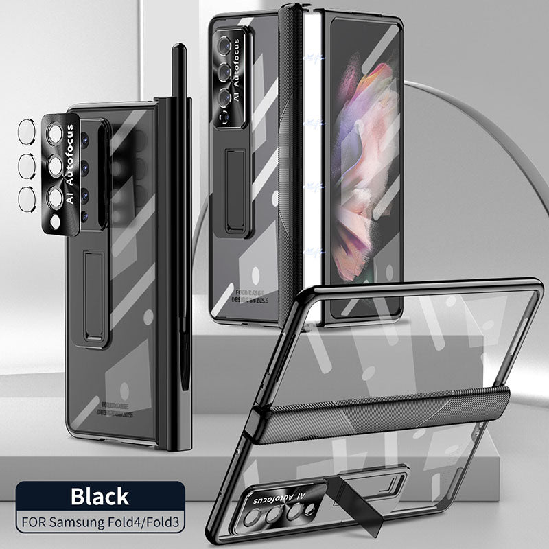 Luxury Magnetic Hinge Transparent Case For Samsung Galaxy Z Fold4 Fold3 5G - varyfun.com