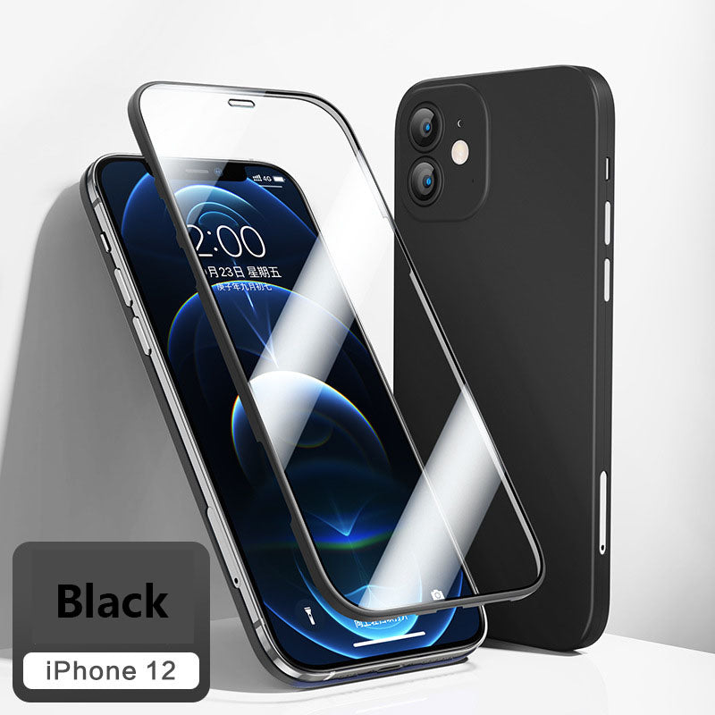 2022 Double-sided All-inclusive Tempered Film Integrally Shell Membrane Protective Case For iPhone - {{ shop_name}} varyfun