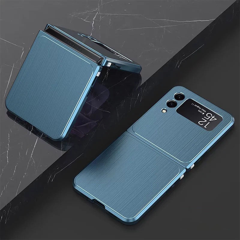 Samsung Galaxy Z Flip 3 Magnetic Brushed Metal Anti-fall Protective Cover - {{ shop_name}} varyfun