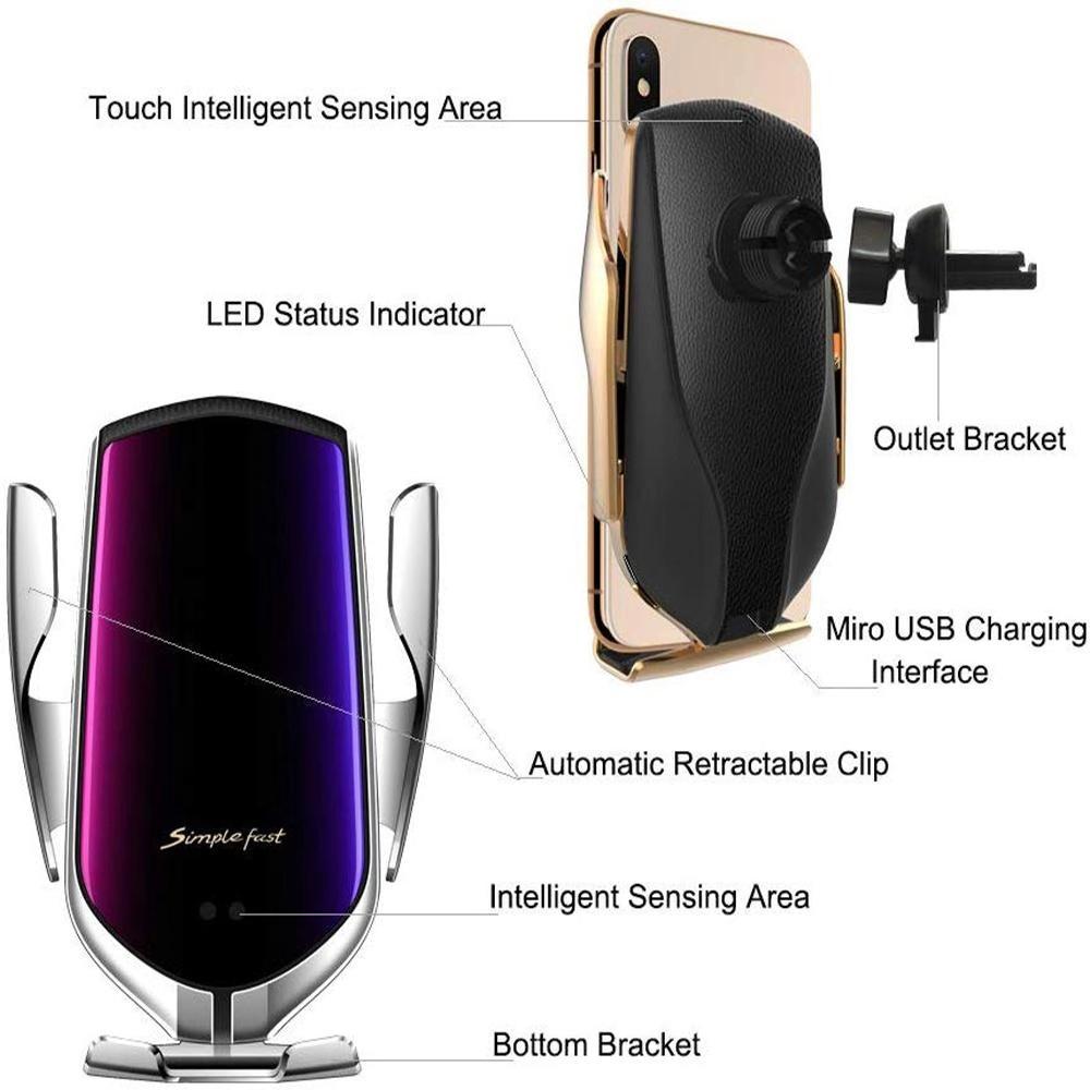 Wireless Automatic Sensor Car Phone Holder And Charger - Buy 2 Free Shipping - {{ shop_name}} Varyfun