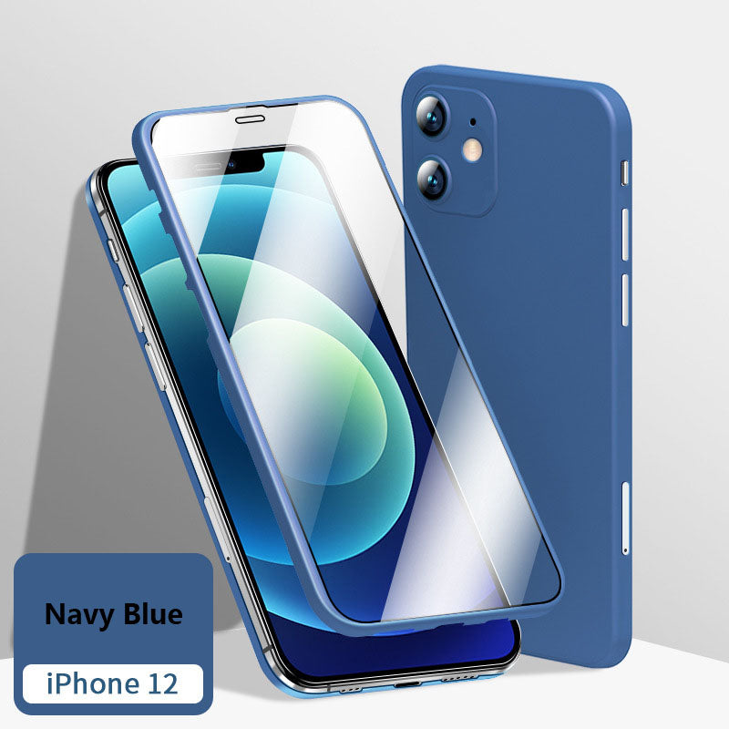 2022 Double-sided All-inclusive Tempered Film Integrally Shell Membrane Protective Case For iPhone - {{ shop_name}} varyfun