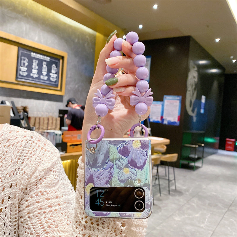 Oil Painting Flower Adapted For Samsung Galaxy Z Flip3/4 Case - mycasety2023 Mycasety