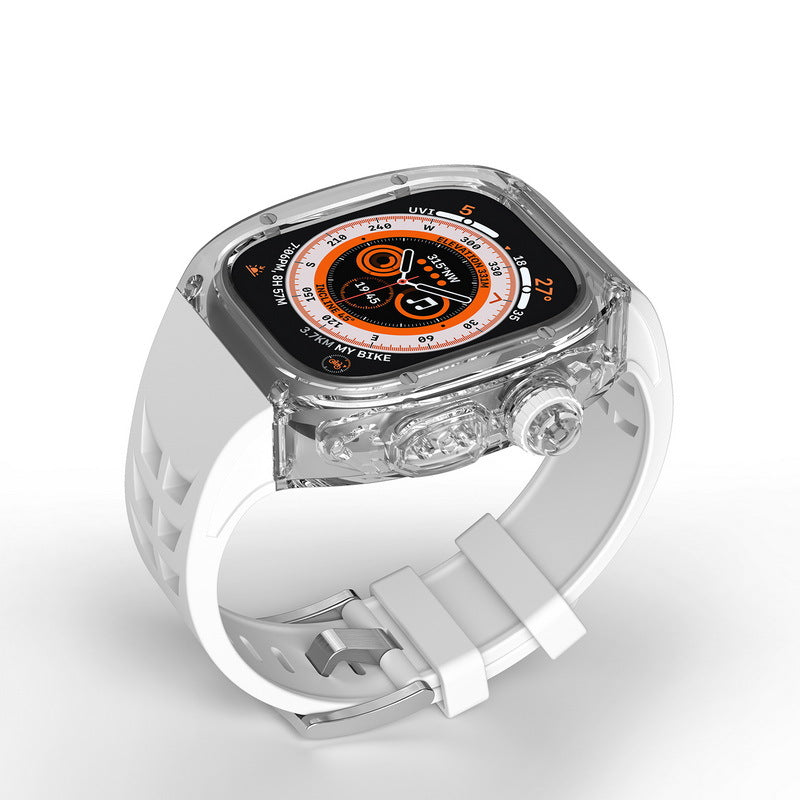 Luxury Transparent Case Strap For Apple Watch Ultra 49mm - mycasety2023 Mycasety