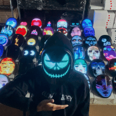 Customizable Halloween Led Bluetooth Mask - {{ shop_name}} varyfun