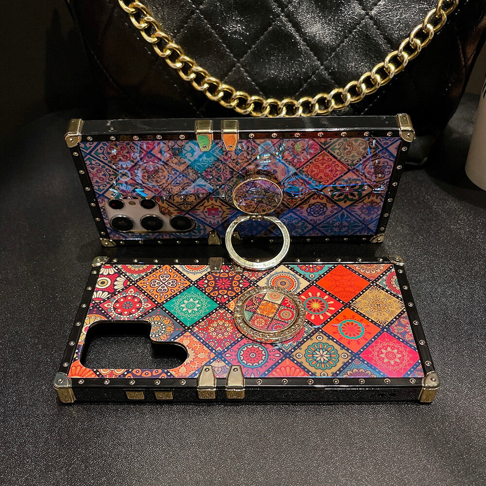 Vintage Bohemian Ring Case With Lanyard for Samsung Galaxy S23 Ultra - {{ shop_name}} varyfun
