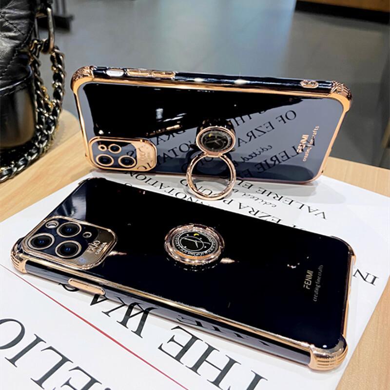 Luxury Electroplated Gold Plating Glitter Case with Ring Holder For iPhone 12Pro MAX 11 Pro XS MAX XR 7 8 Plus - {{ shop_name}} varyfun