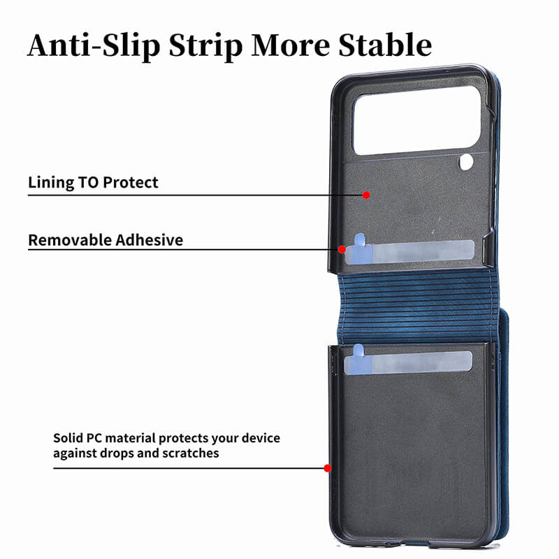 Wallet Case For Samsung Galaxy Z Flip4 Flip3 with Detachable Card Slot Kickstand Zipper - {{ shop_name}} varyfun