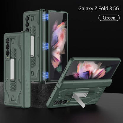 2022 Magnetic Armor All-included Hinge Holder Case For Samsung Galaxy Z Fold 3 5G - {{ shop_name}} varyfun