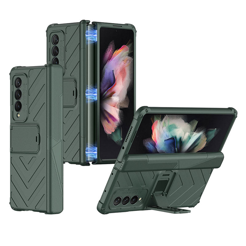 2022 Magnetic Armor All-included Protective Cover With Hinge Holder For Samsung Galaxy Z Fold 3 5G - {{ shop_name}} varyfun