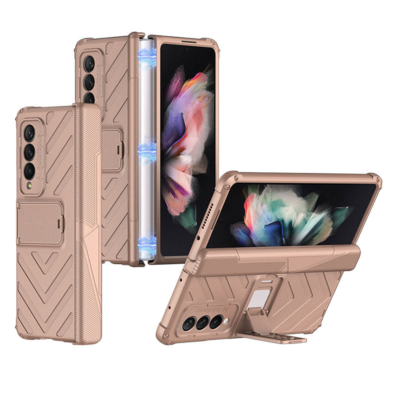 2022 Magnetic Armor All-included Protective Cover With Hinge Holder For Samsung Galaxy Z Fold 3 5G - {{ shop_name}} varyfun
