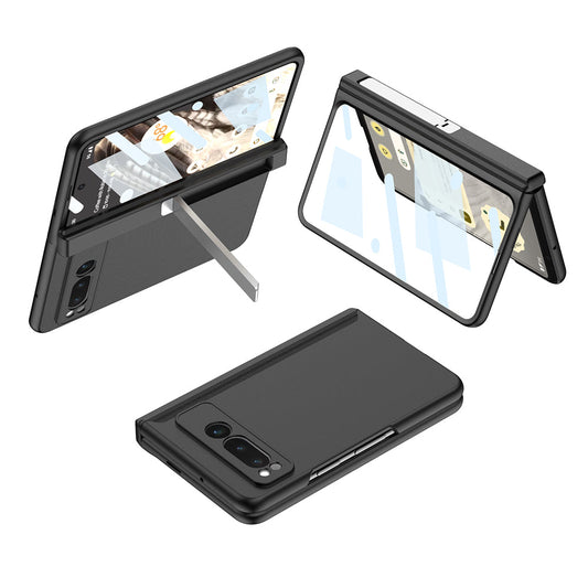 Magnetic All-inclusive Case With Tempered Film For Google Pixel Fold With Damped Folding Bracket - {{ shop_name}} varyfun
