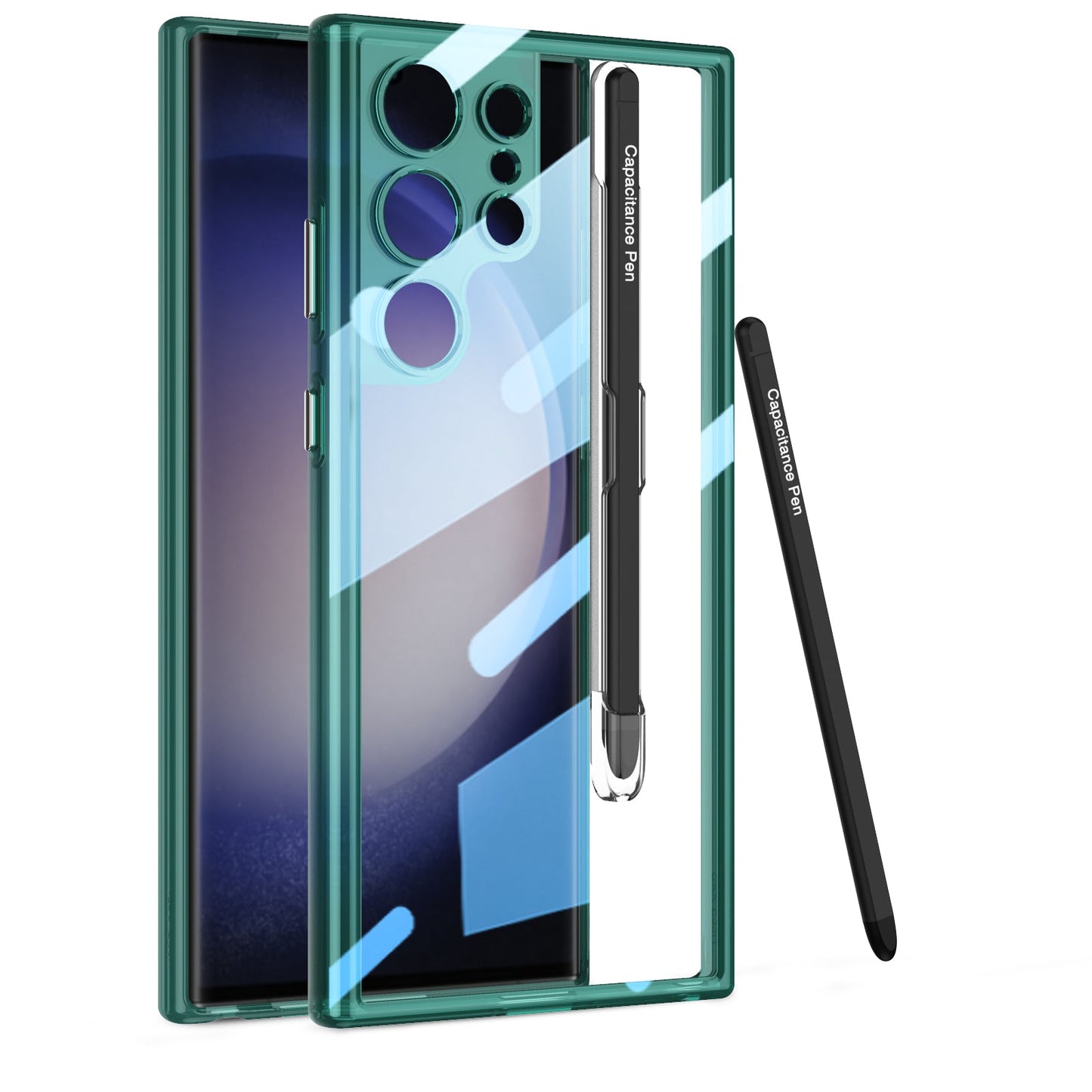 Transparent Protective Phone Case With Pen Box & Stylus For Samsung Galaxy S24 Ultra Plus