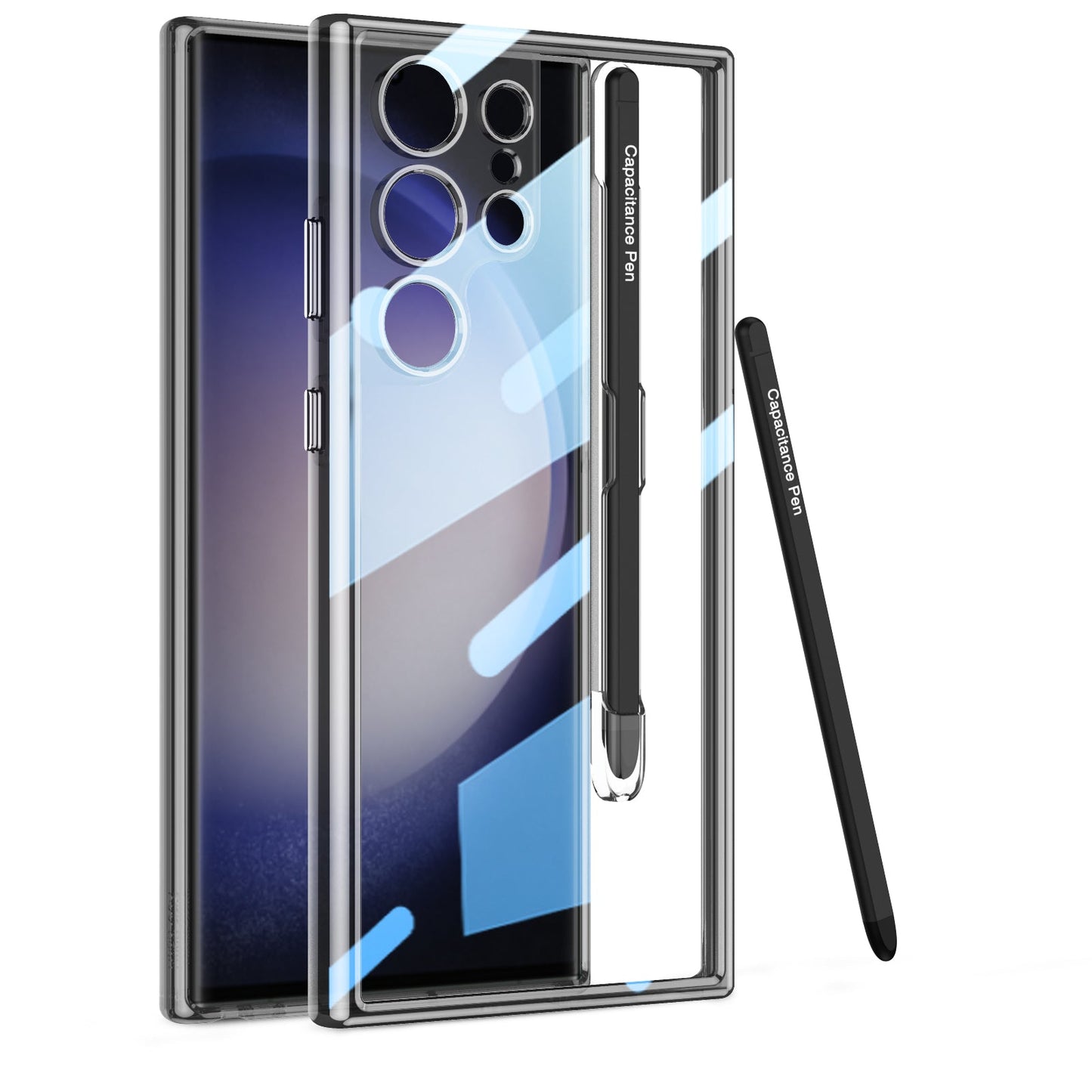 Transparent Protective Phone Case With Pen Box & Stylus For Samsung Galaxy S24 Ultra Plus