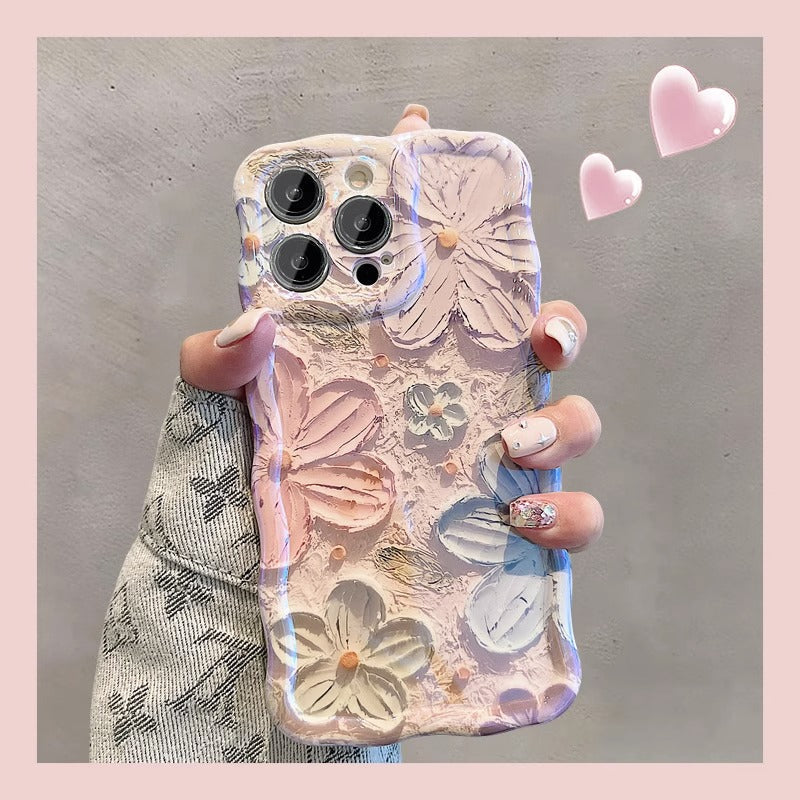 French Retro Oil Painting Flowers iPhone Case - {{ shop_name}} varyfun