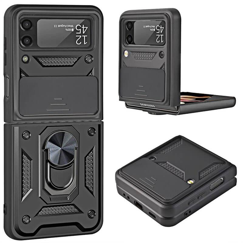 Drop Tested Cover with Magnetic Kickstand Car Mount Protective Case for Samsung Galaxy Z Flip 3 5G - {{ shop_name}} varyfun