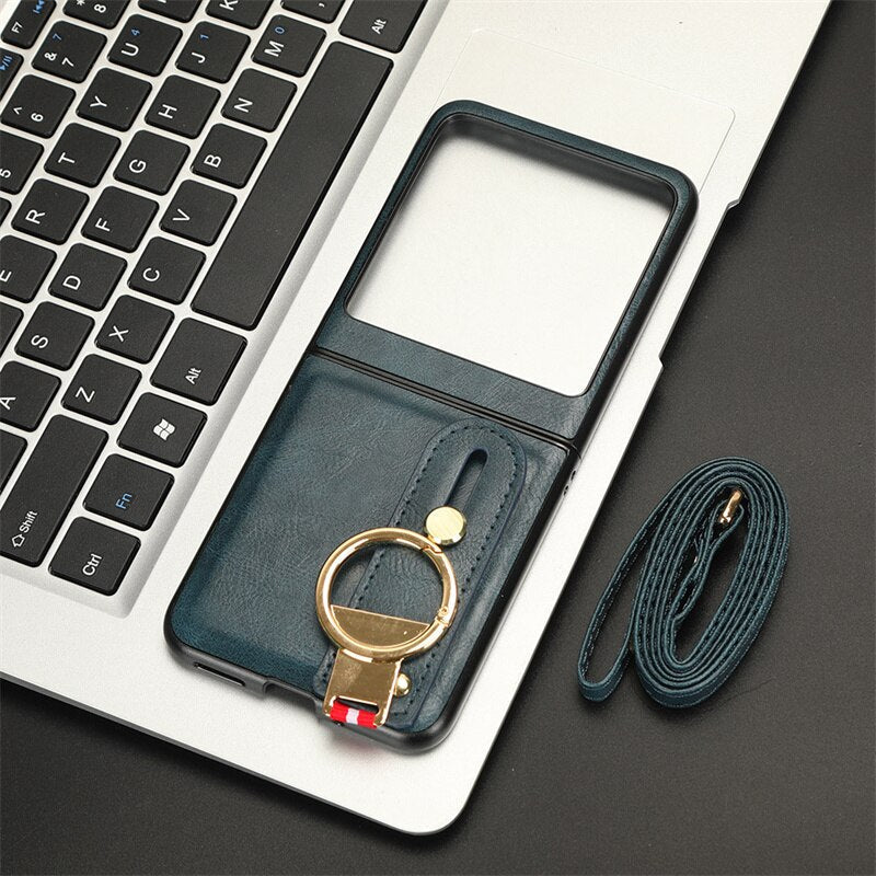 Motorola Razr 40 Ultra New Anti-Shock Business Leather Wristband Cover Case - mycasety2023 Mycasety