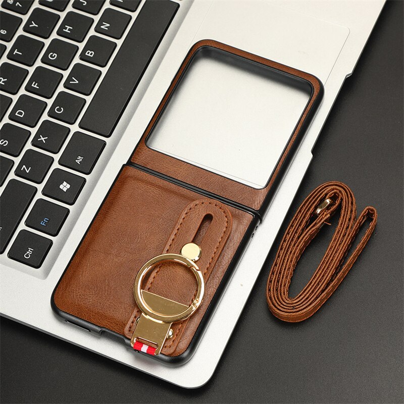 Motorola Razr 40 Ultra New Anti-Shock Business Leather Wristband Cover Case - mycasety2023 Mycasety