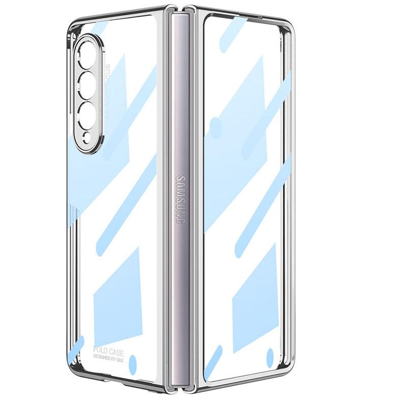 Luxury Leather Carbon Fiber Plating Case For Samsung Galaxy Z Fold3 Fold2 With Tempered Glass Screen - {{ shop_name}} varyfun