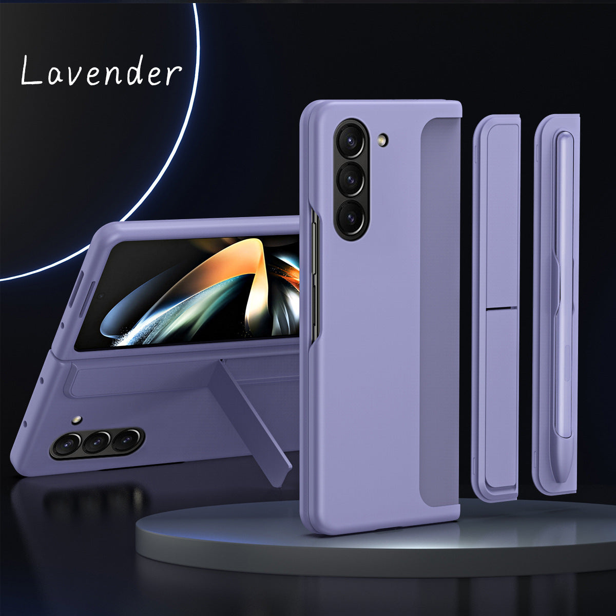 Anti-fall Protective Phone Case With Pen Tray Shell and Bracket For Samsung Galaxy Z Fold5 Fold4 Fold3