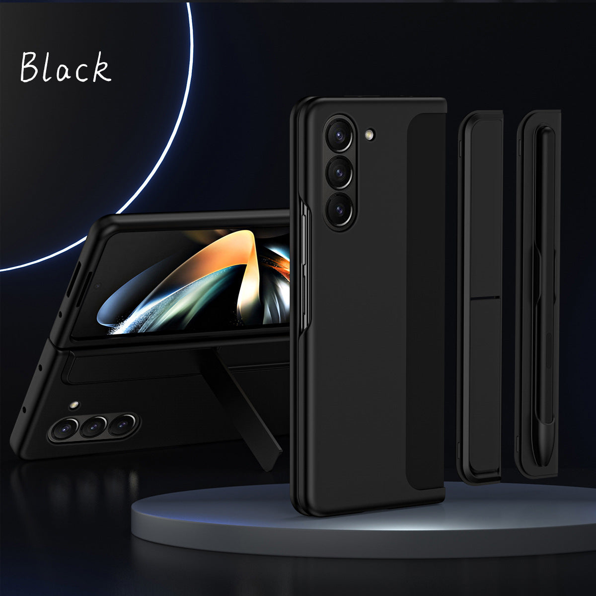 Anti-fall Protective Phone Case With Pen Tray Shell and Bracket For Samsung Galaxy Z Fold5 Fold4 Fold3