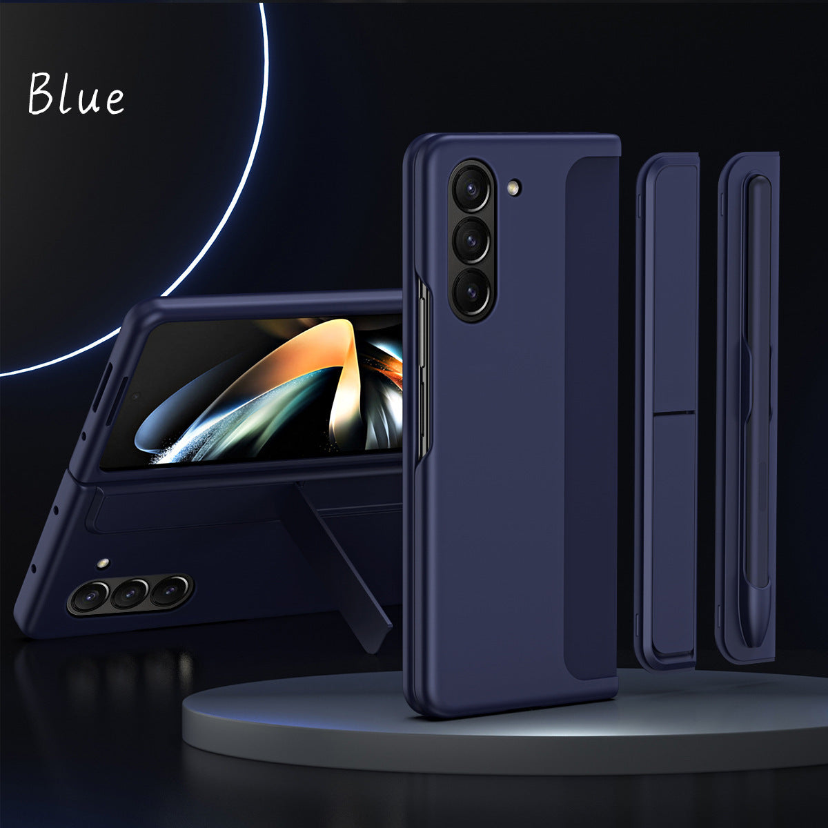 Anti-fall Protective Phone Case With Pen Tray Shell and Bracket For Samsung Galaxy Z Fold5 Fold4 Fold3