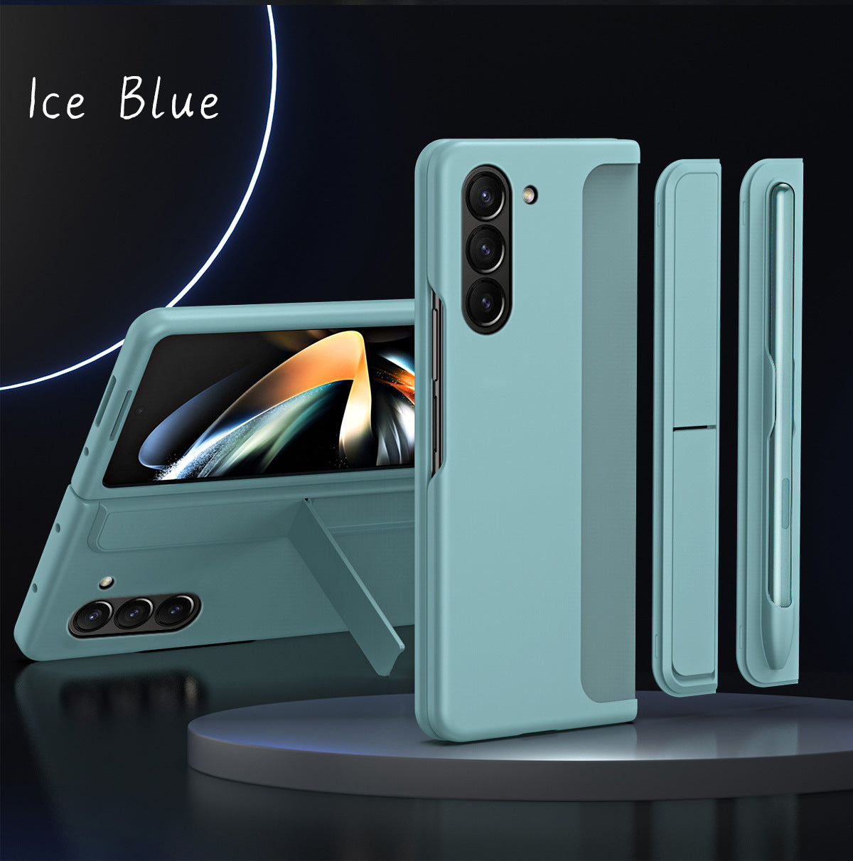 Anti-fall Protective Phone Case With Pen Tray Shell and Bracket For Samsung Galaxy Z Fold5 Fold4 Fold3