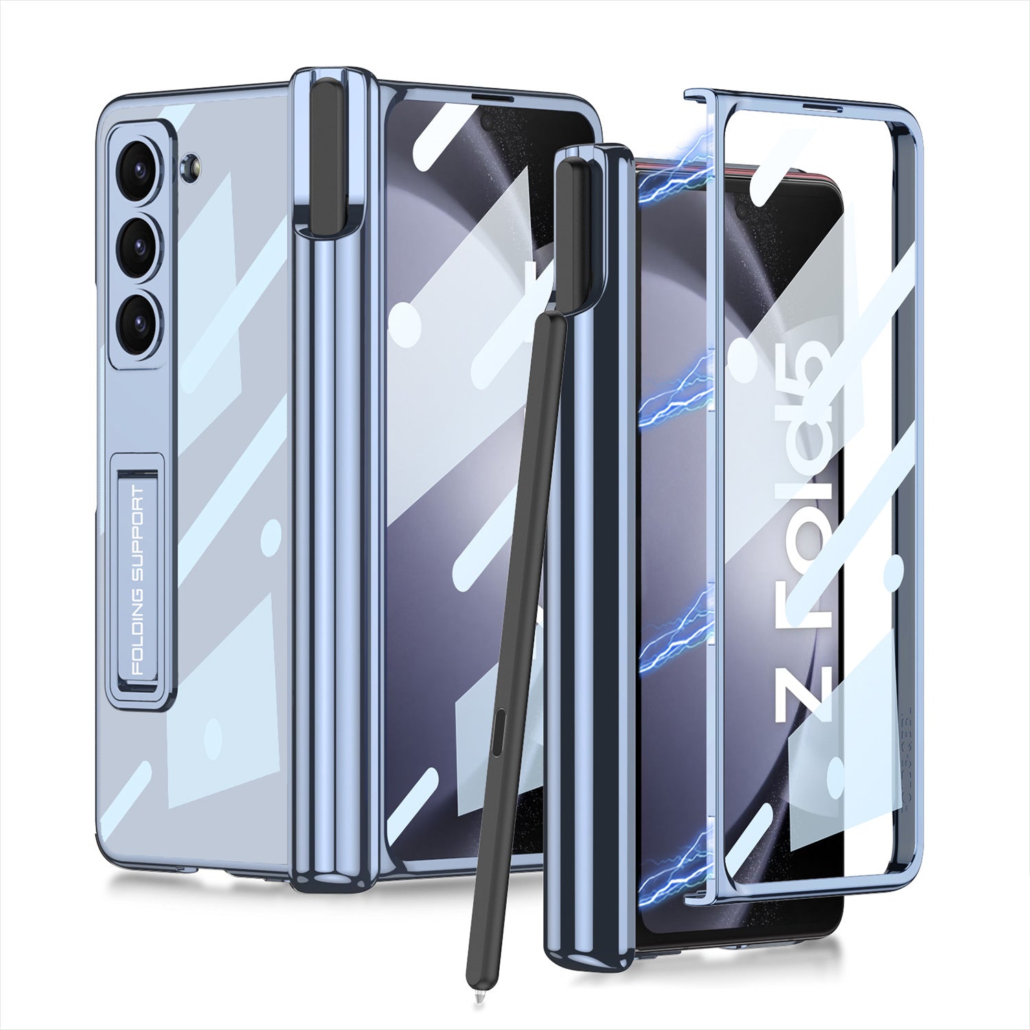 Magnetic Folding Bracket Shatter-Resistant Case For Samsung Galaxy Z Fold5 Fold4 Fold3 5G - mycasety2023 Mycasety