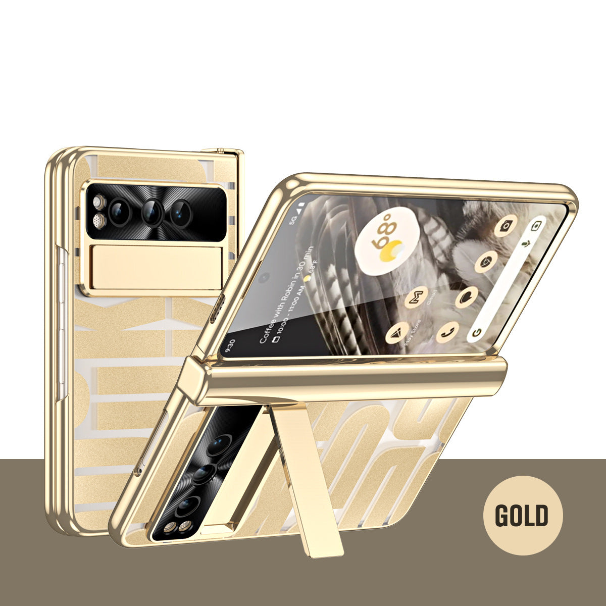 Slim Google Pixel Fold Case with Dual Hinge Protective Screen Protector and Hidden Kickstand - {{ shop_name}} varyfun