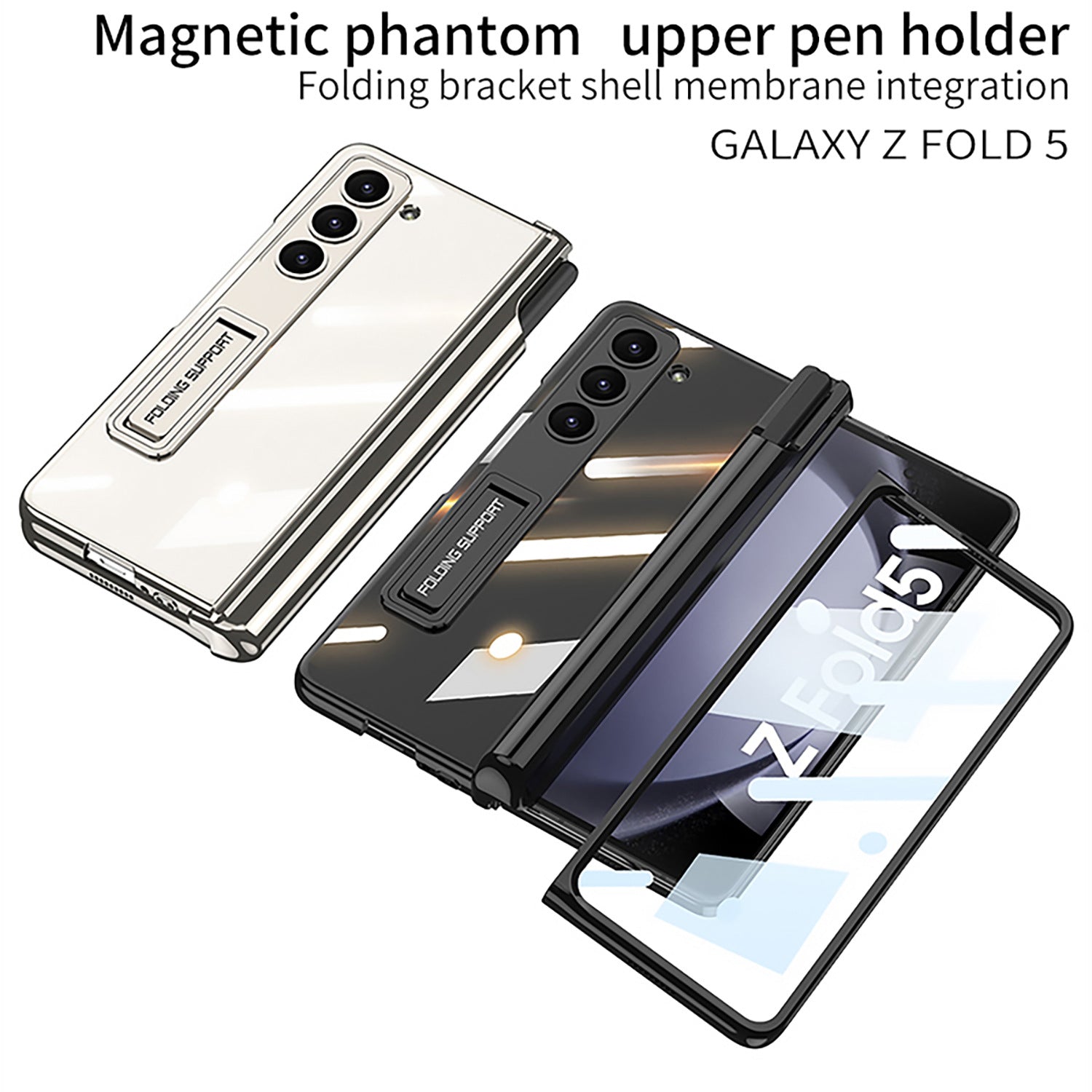 Magnetic Folding Bracket Shatter-Resistant Case For Samsung Galaxy Z Fold5 Fold4 Fold3 5G - mycasety2023 Mycasety
