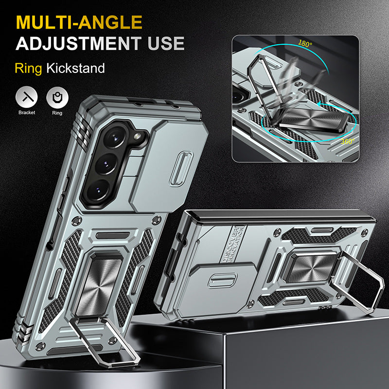 Samsung Galaxy Z Fold5 Case Armor Heavy Duty Shell Magnetic Car Holder and Lens Slide(Pre-sell) - mycasety2023 Mycasety