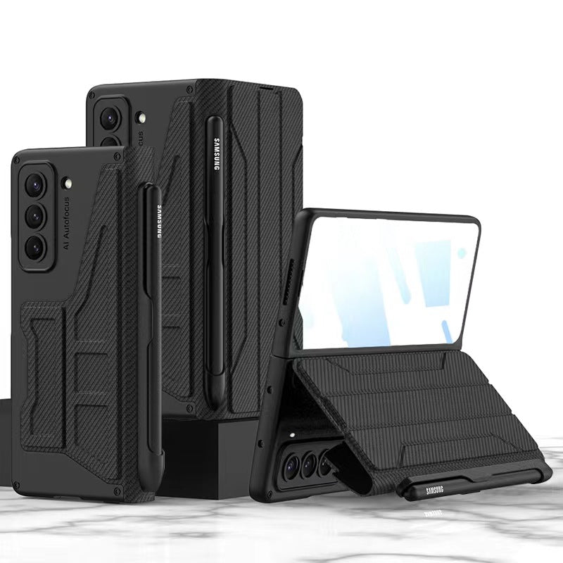 Leather Samsung Z Fold5 Case Full Protection Business Case With Pen Slot and Protection Film - mycasety2023 Mycasety