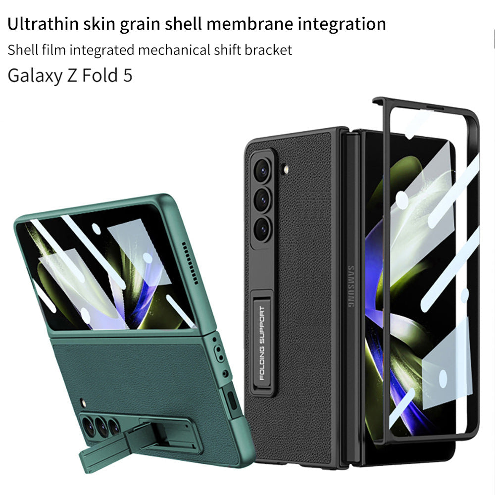 Leather Samsung Galaxy Z Fold5 Case With Film Kickstand - mycasety2023 Mycasety