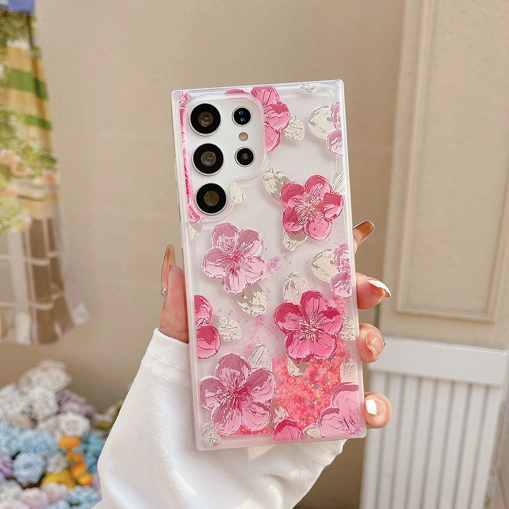 Quicksand Oil Painting Flower Samsung Case - {{ shop_name}} varyfun