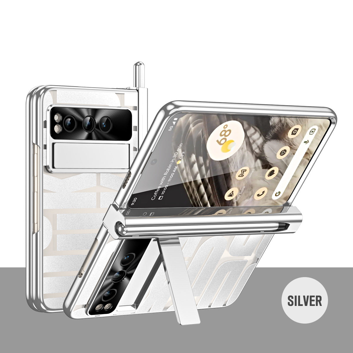 Popular Google Pixel Fold Case with Dual Hinge Protective Screen Protector and Hidden Kickstand Pen Holder Stylus - {{ shop_name}} varyfun