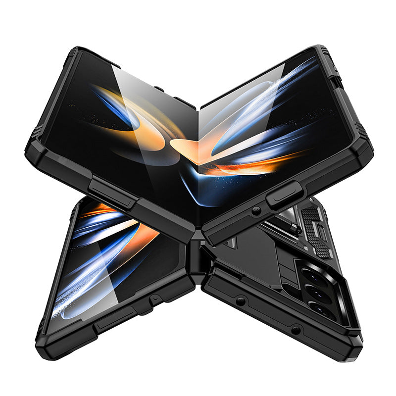 Samsung Galaxy Z Fold5 Case Armor Heavy Duty Shell Magnetic Car Holder and Lens Slide(Pre-sell) - mycasety2023 Mycasety