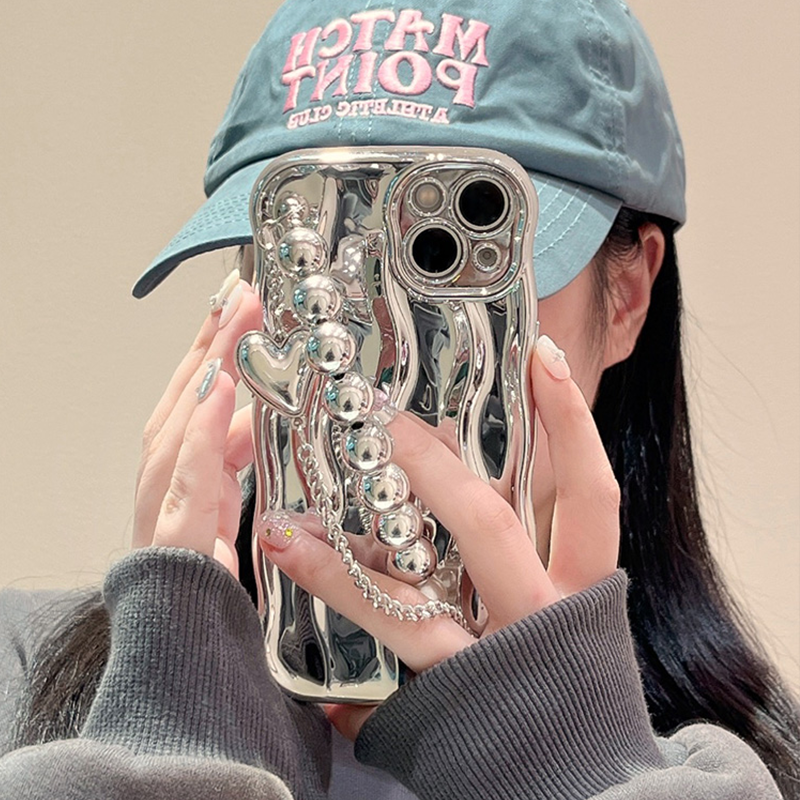 Electroplating Water Ripple Wristband iPhone Case - mycasety2023 Mycasety