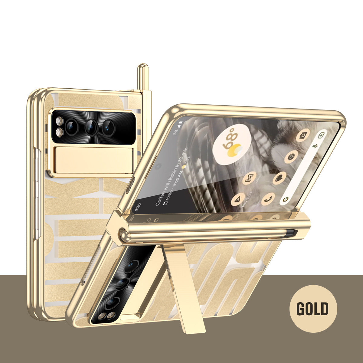 Popular Google Pixel Fold Case with Dual Hinge Protective Screen Protector and Hidden Kickstand Pen Holder Stylus - {{ shop_name}} varyfun